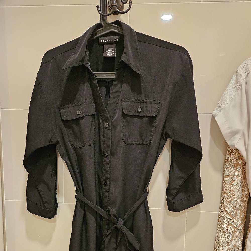Black Button Dress